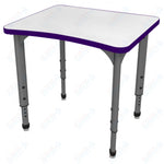 Marco Apex Series Curve Collaborative Student Desk w/ Dry Erase HPL Top 24