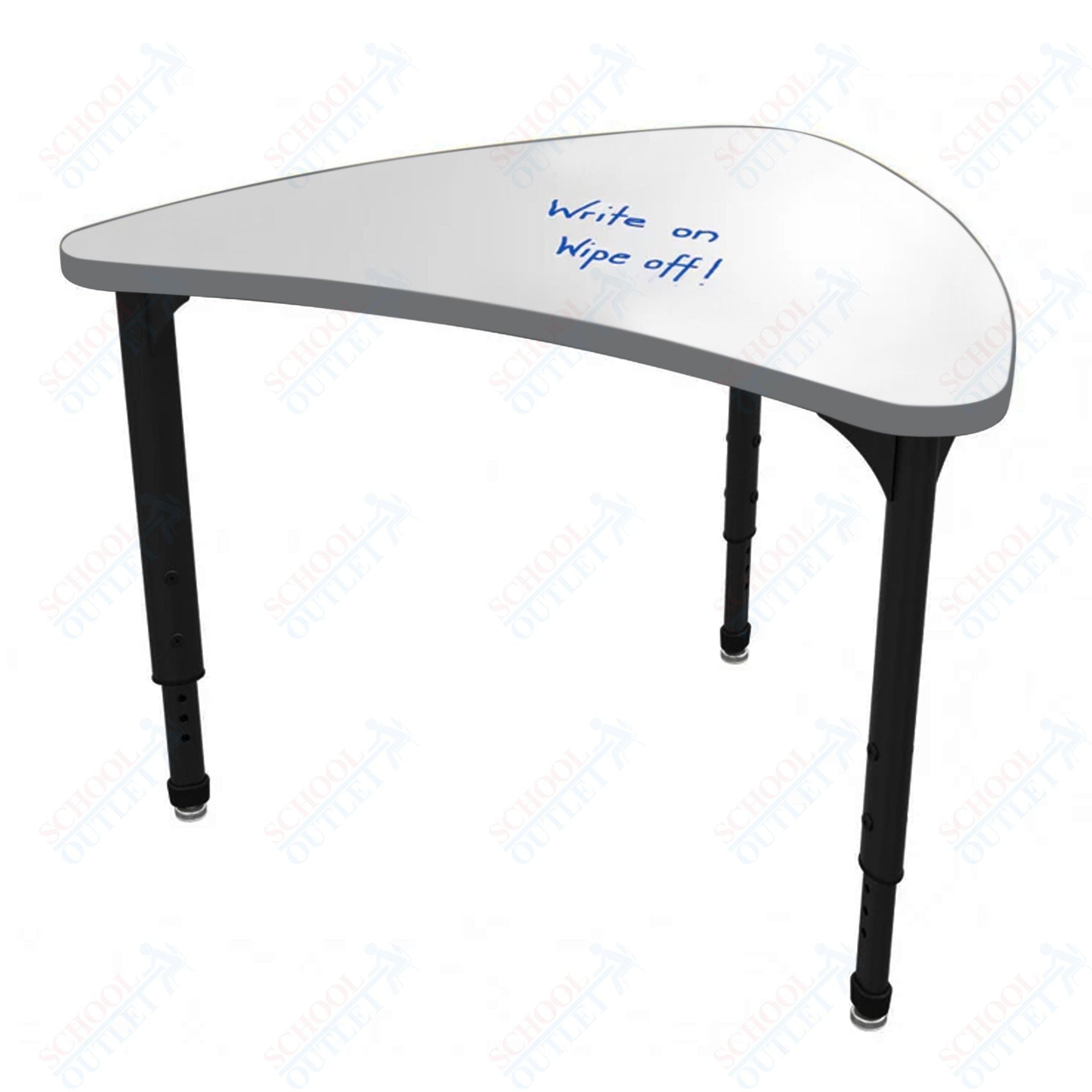 Marco Apex Series Small Chevron Collaborative Student Desk w/ Dry Erase HPL Top 25" x 30" Adjustable Height 21" - 30" (38 - 2292 - DA) - SchoolOutlet