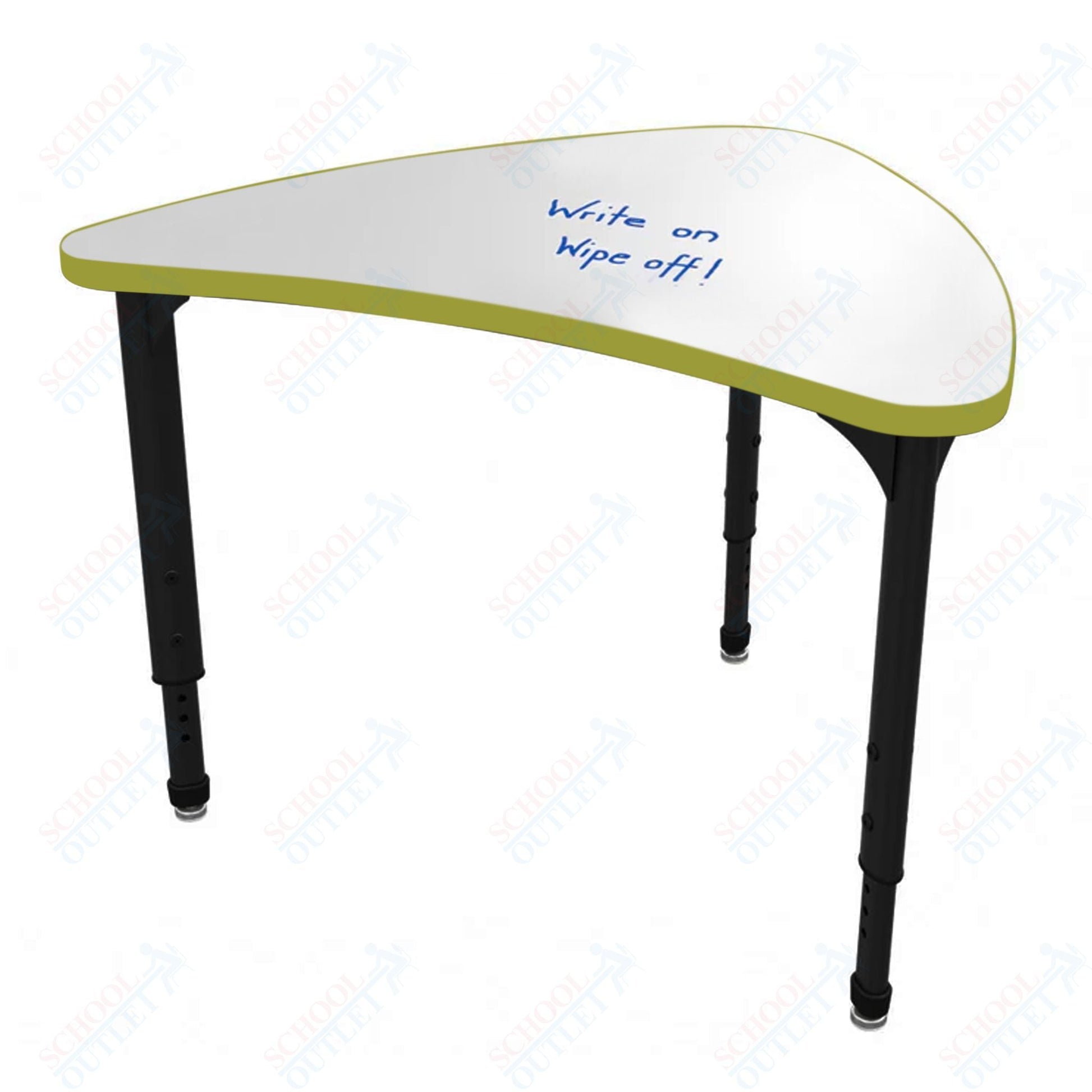 Marco Apex Series Small Chevron Collaborative Student Desk w/ Dry Erase HPL Top 25" x 30" Adjustable Height 21" - 30" (38 - 2292 - DA) - SchoolOutlet