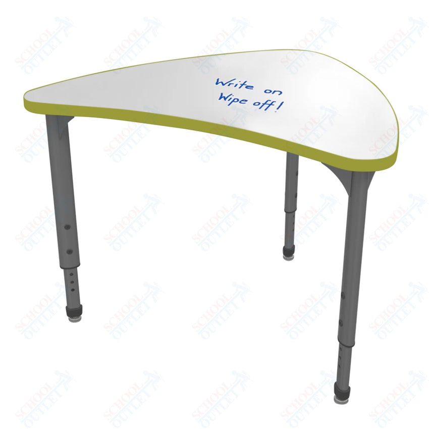 Marco Apex Series Small Chevron Collaborative Student Desk w/ Dry Erase HPL Top 25" x 30" Adjustable Height 21" - 30" (38 - 2292 - DA) - SchoolOutlet