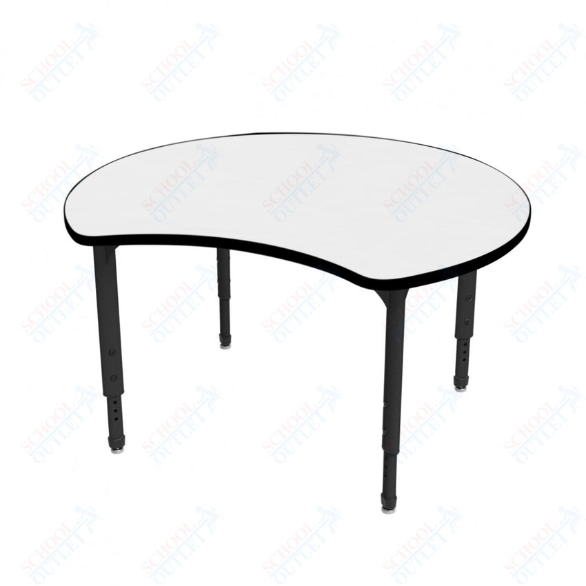 Marco Apex Series 48" Scoop Preschool Activity Table w/ Dry Erase HPL Top Adj Height 17" - 24" (38 - 2296 - DB) - SchoolOutlet