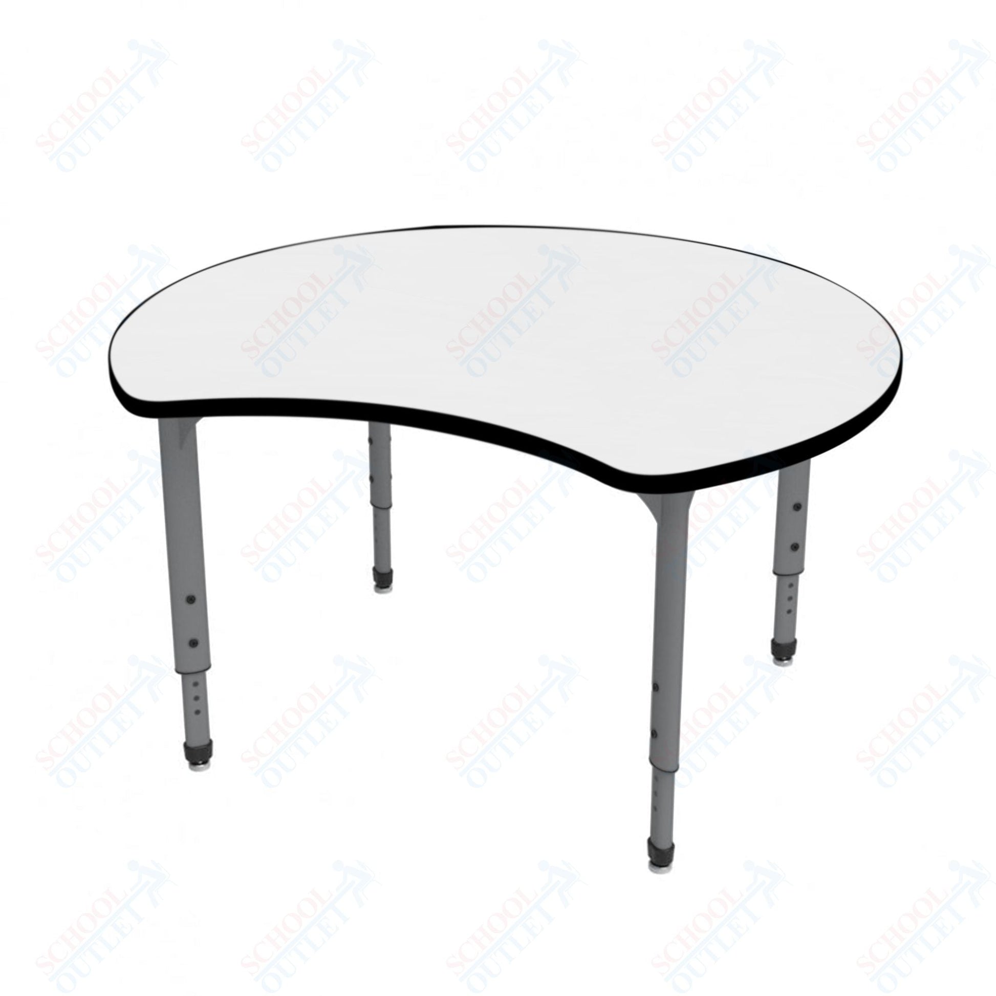 Marco Apex Series 48" Scoop Preschool Activity Table w/ Dry Erase HPL Top Adj Height 17" - 24" (38 - 2296 - DB) - SchoolOutlet