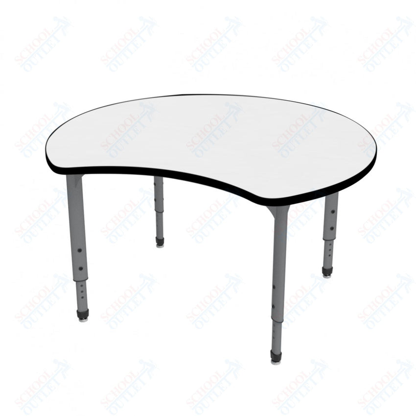 Marco Apex Series 48" Scoop Preschool Activity Table w/ Dry Erase HPL Top Adj Height 17" - 24" (38 - 2296 - DB) - SchoolOutlet