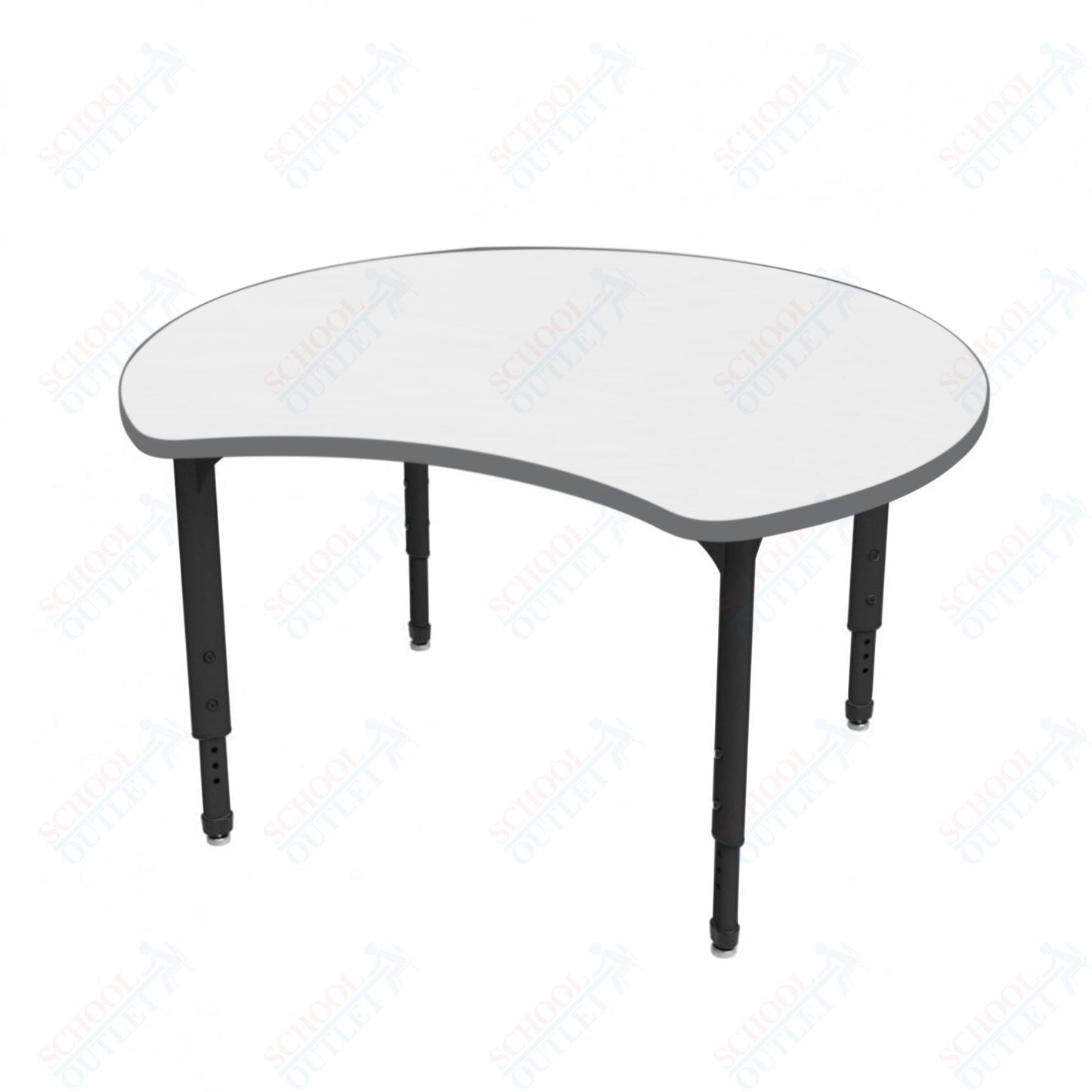 Marco Apex Series 48" Scoop Preschool Activity Table w/ Dry Erase HPL Top Adj Height 17" - 24" (38 - 2296 - DB) - SchoolOutlet