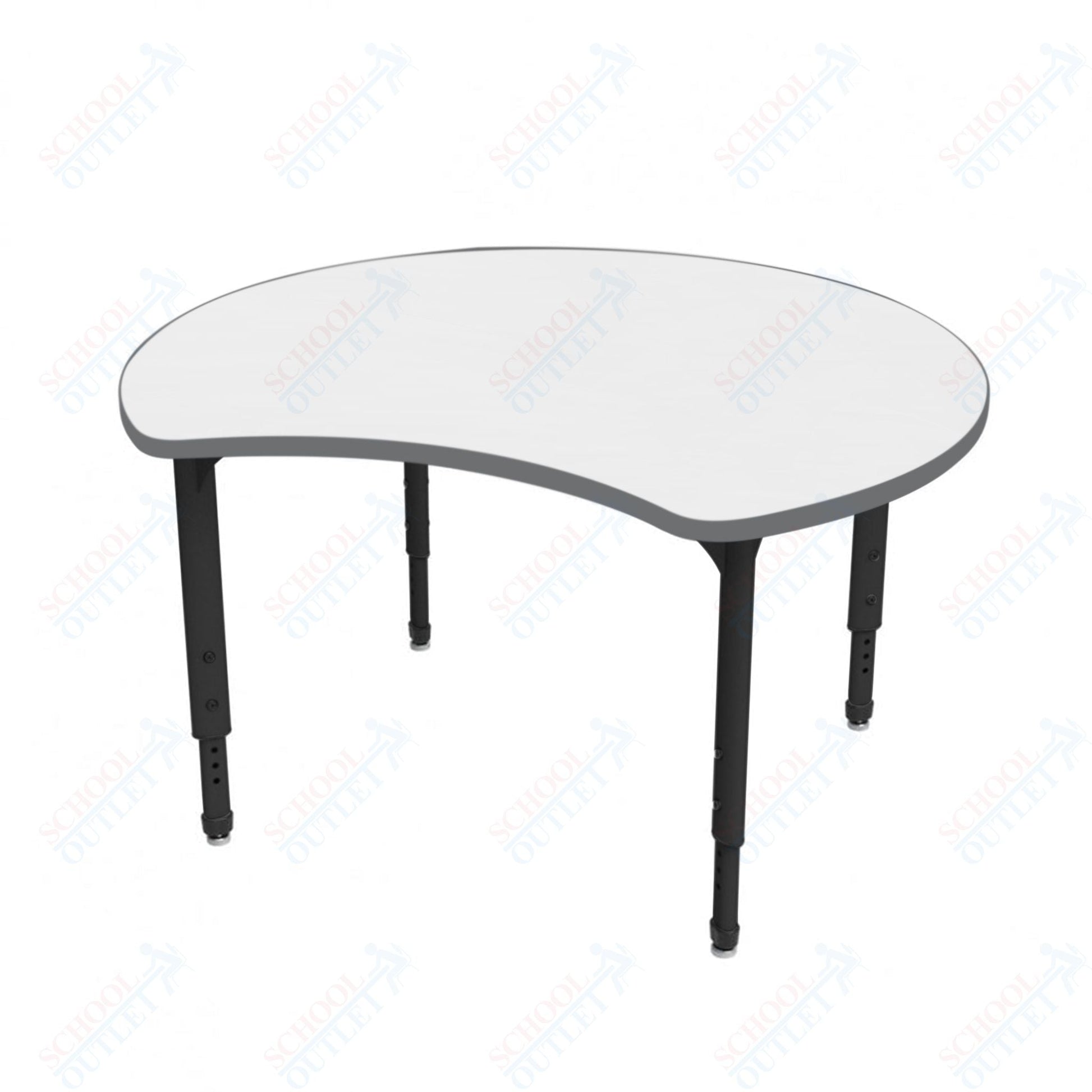 Marco Apex Series 48" Scoop Preschool Activity Table w/ Dry Erase HPL Top Adj Height 17" - 24" (38 - 2296 - DB) - SchoolOutlet