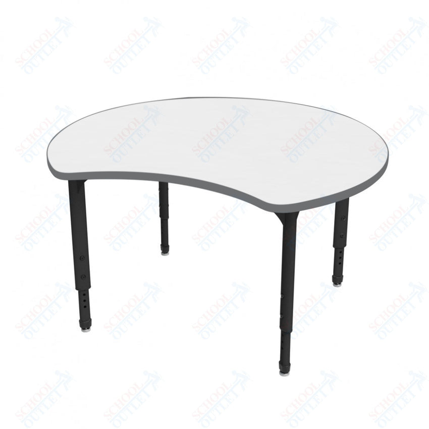 Marco Apex Series 48" Scoop Preschool Activity Table w/ Dry Erase HPL Top Adj Height 17" - 24" (38 - 2296 - DB) - SchoolOutlet