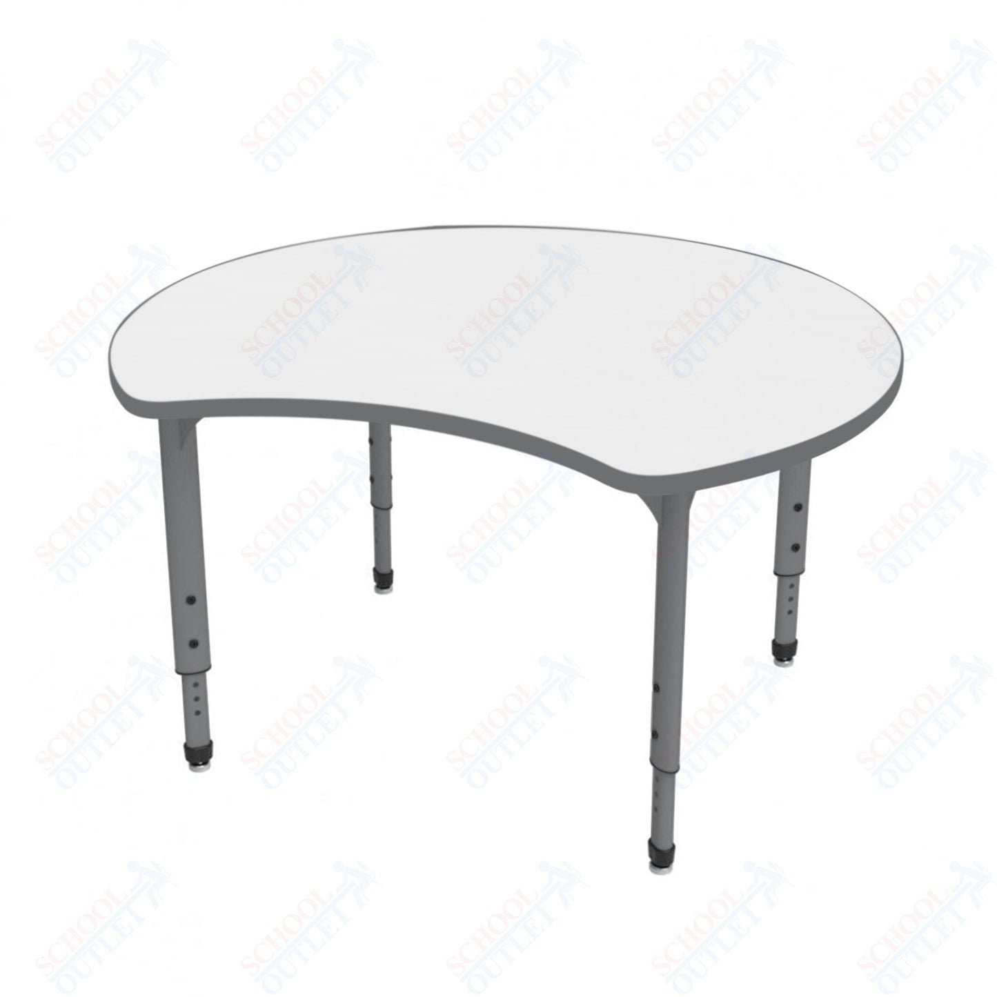 Marco Apex Series 48" Scoop Preschool Activity Table w/ Dry Erase HPL Top Adj Height 17" - 24" (38 - 2296 - DB) - SchoolOutlet