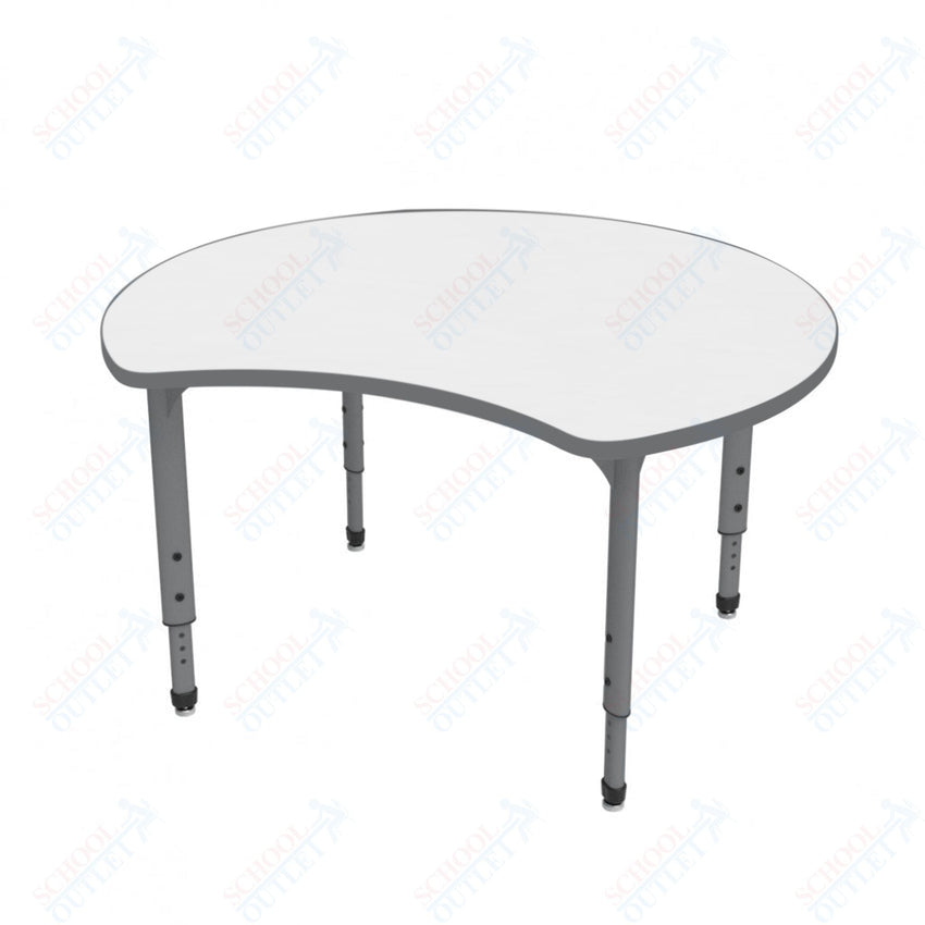 Marco Apex Series 48" Scoop Preschool Activity Table w/ Dry Erase HPL Top Adj Height 17" - 24" (38 - 2296 - DB) - SchoolOutlet