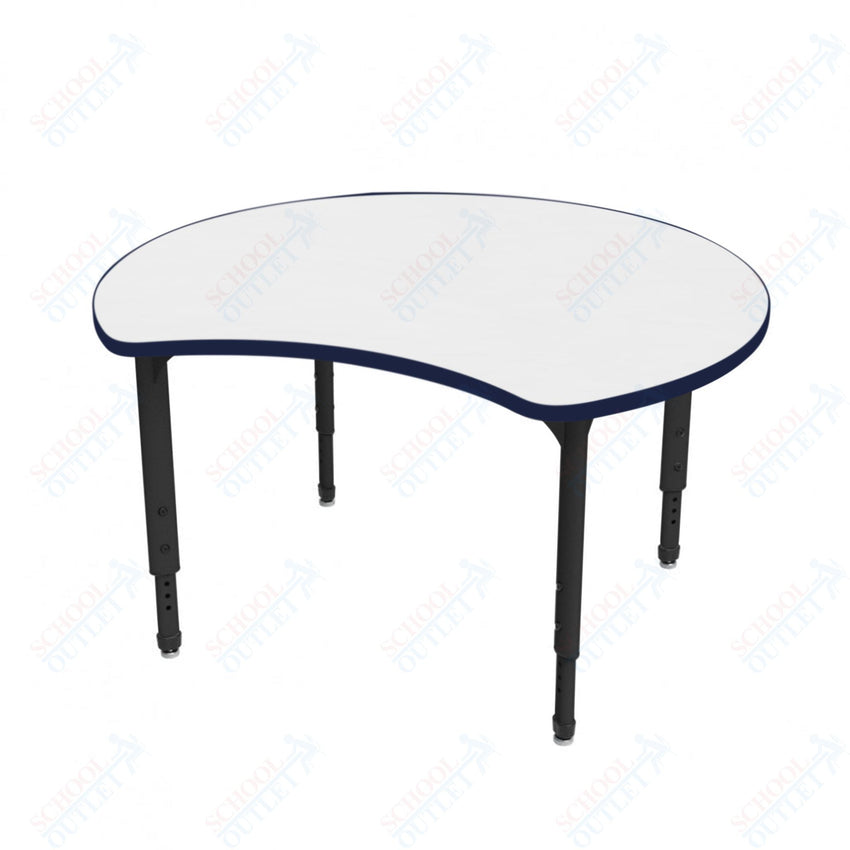 Marco Apex Series 48" Scoop Preschool Activity Table w/ Dry Erase HPL Top Adj Height 17" - 24" (38 - 2296 - DB) - SchoolOutlet