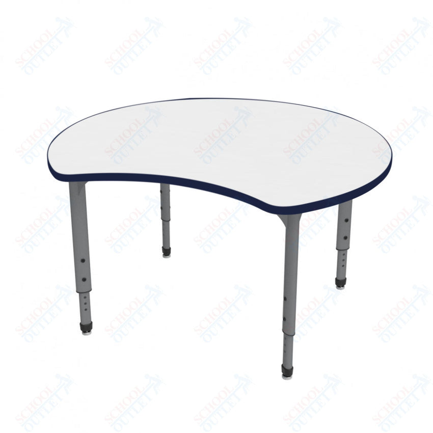 Marco Apex Series 48" Scoop Preschool Activity Table w/ Dry Erase HPL Top Adj Height 17" - 24" (38 - 2296 - DB) - SchoolOutlet