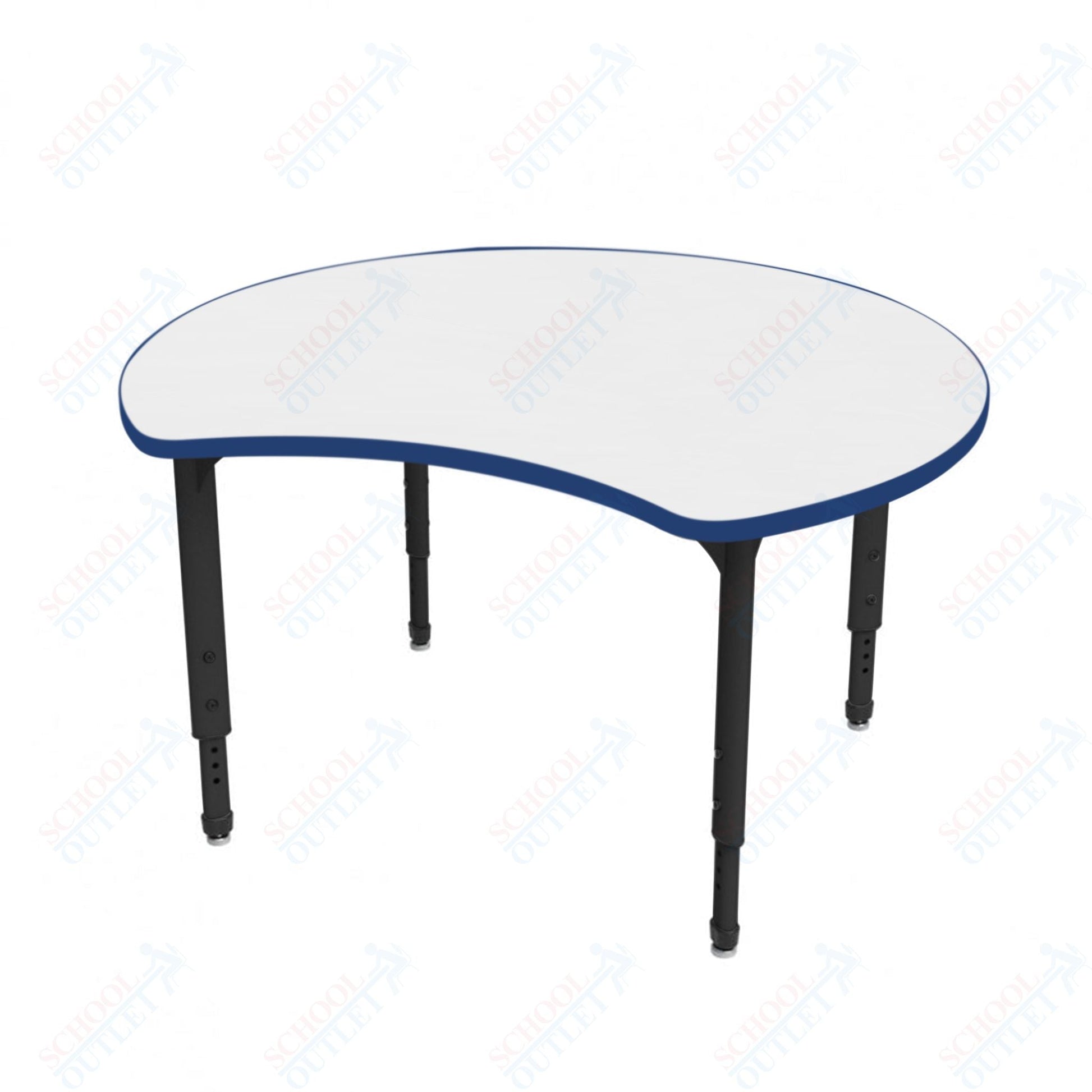 Marco Apex Series 48" Scoop Preschool Activity Table w/ Dry Erase HPL Top Adj Height 17" - 24" (38 - 2296 - DB) - SchoolOutlet