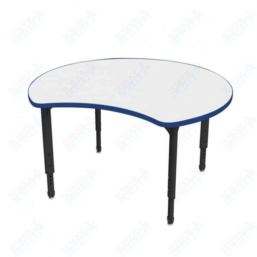 Marco Apex Series 48" Scoop Preschool Activity Table w/ Dry Erase HPL Top Adj Height 17" - 24" (38 - 2296 - DB) - SchoolOutlet