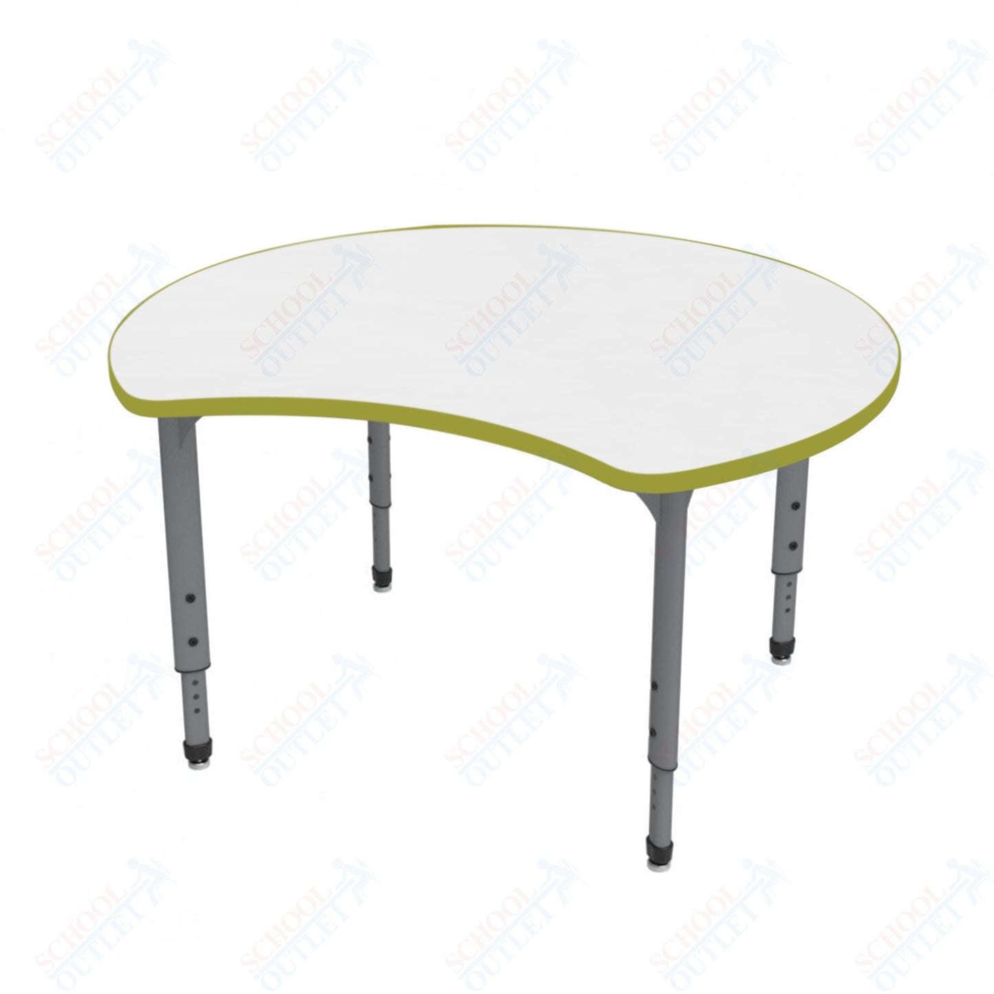 Marco Apex Series 48" Scoop Preschool Activity Table w/ Dry Erase HPL Top Adj Height 17" - 24" (38 - 2296 - DB) - SchoolOutlet