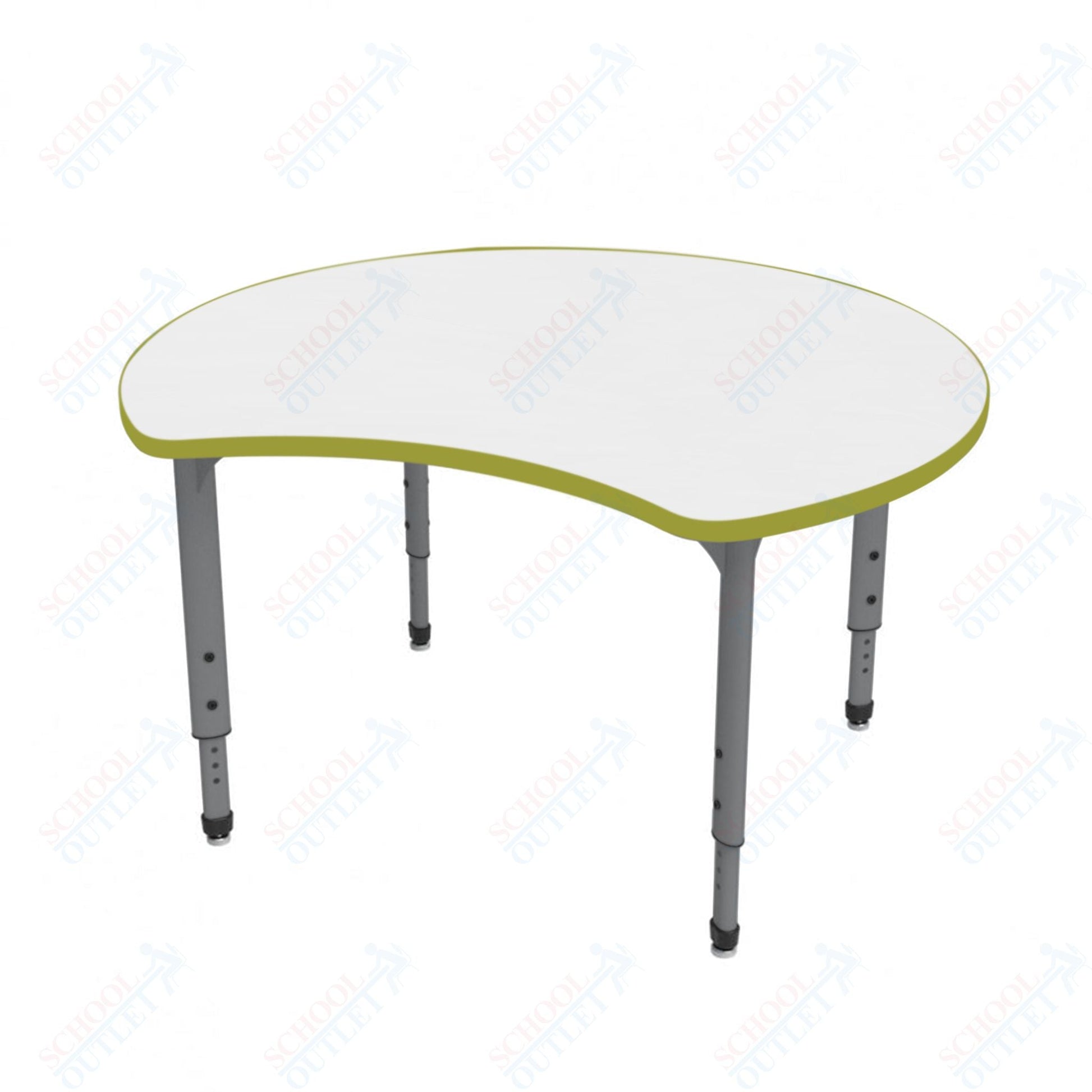 Marco Apex Series 48" Scoop Preschool Activity Table w/ Dry Erase HPL Top Adj Height 17" - 24" (38 - 2296 - DB) - SchoolOutlet