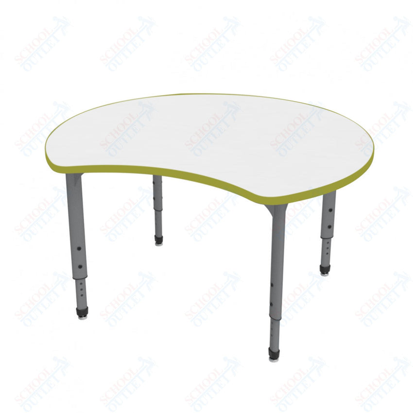 Marco Apex Series 48" Scoop Preschool Activity Table w/ Dry Erase HPL Top Adj Height 17" - 24" (38 - 2296 - DB) - SchoolOutlet