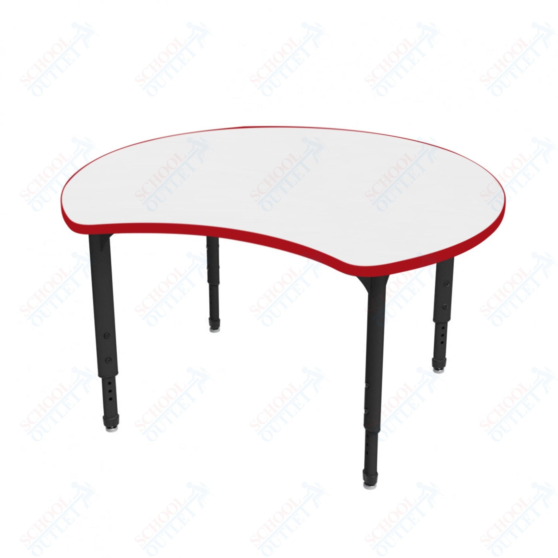 Marco Apex Series 48" Scoop Preschool Activity Table w/ Dry Erase HPL Top Adj Height 17" - 24" (38 - 2296 - DB) - SchoolOutlet