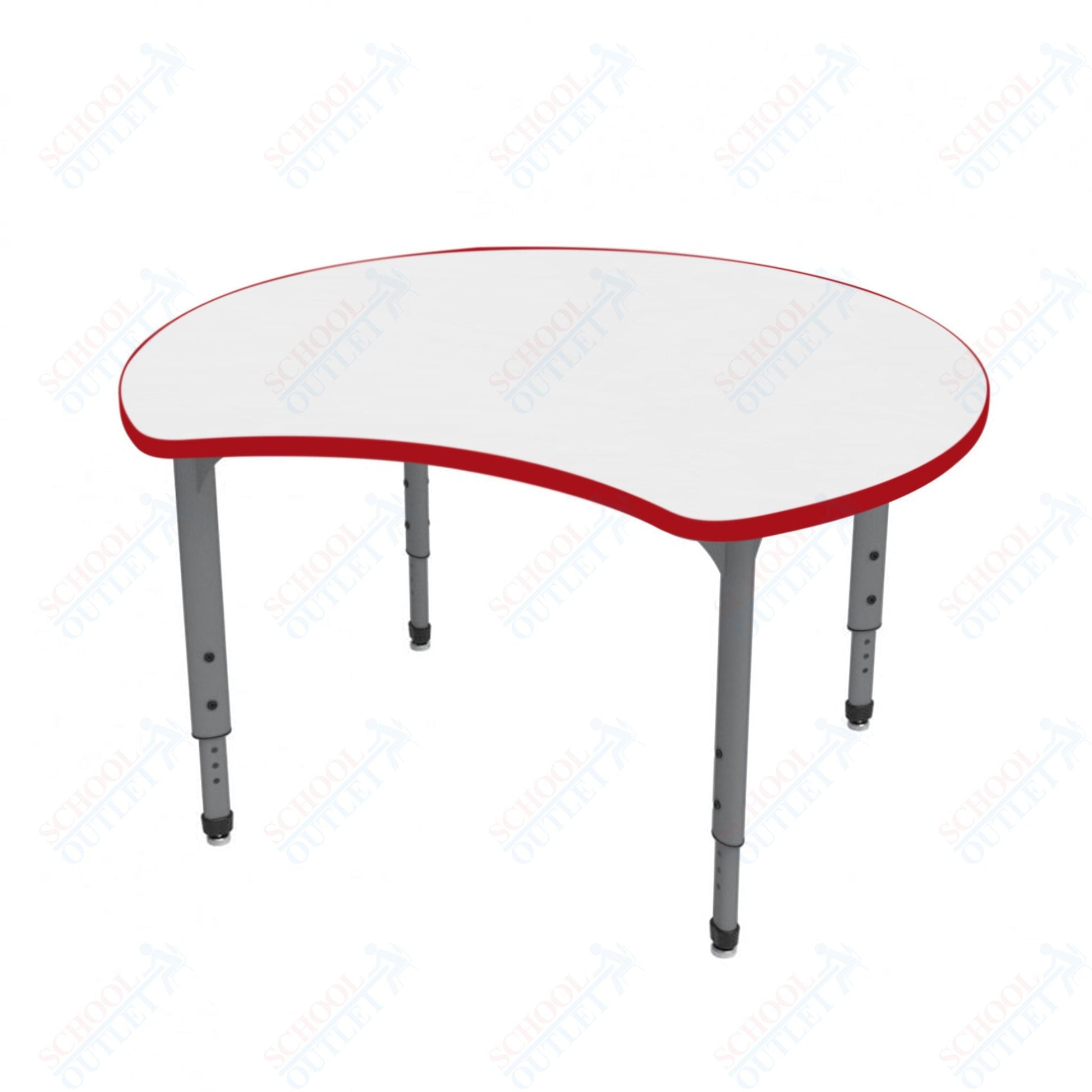 Marco Apex Series 48" Scoop Preschool Activity Table w/ Dry Erase HPL Top Adj Height 17" - 24" (38 - 2296 - DB) - SchoolOutlet