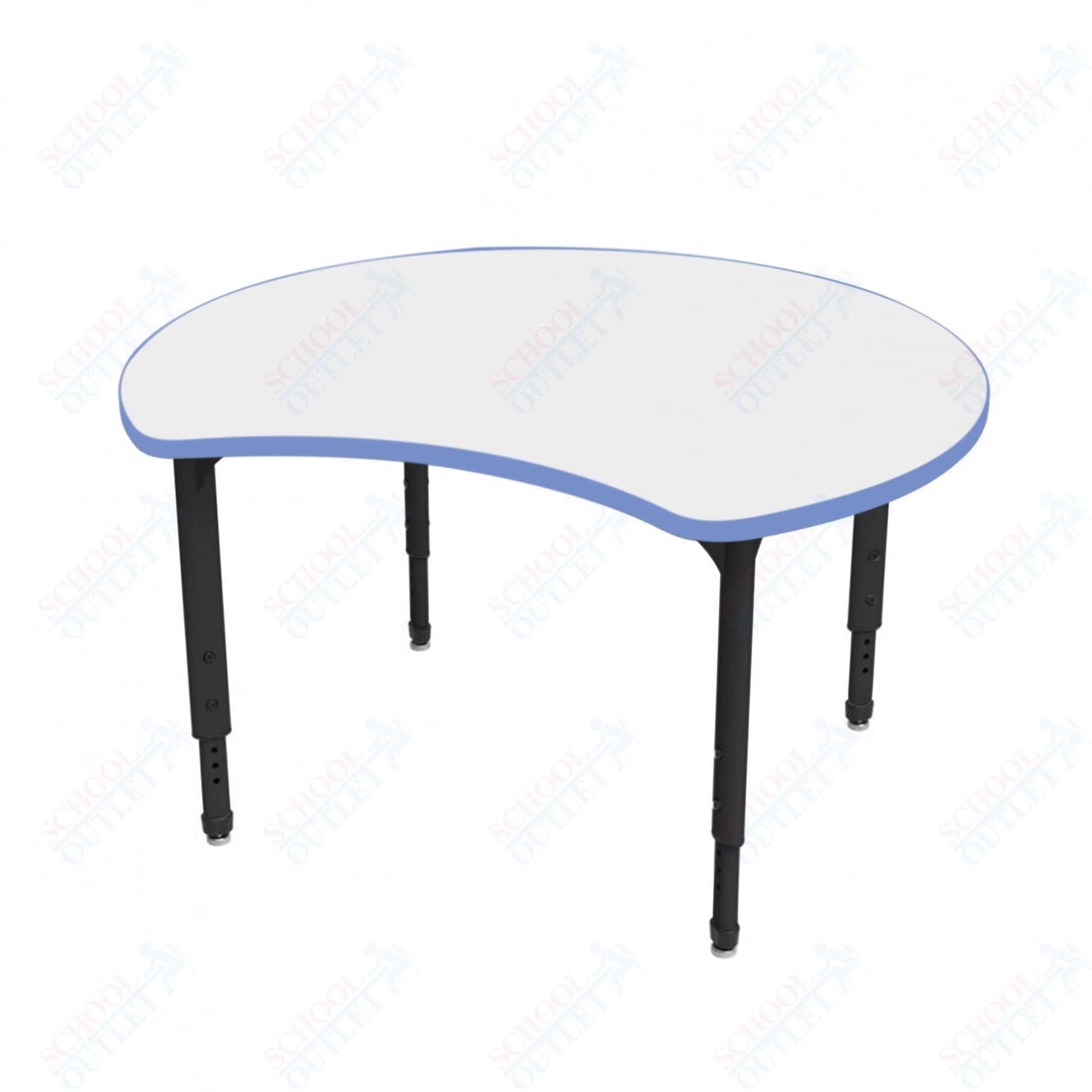 Marco Apex Series 48" Scoop Preschool Activity Table w/ Dry Erase HPL Top Adj Height 17" - 24" (38 - 2296 - DB) - SchoolOutlet