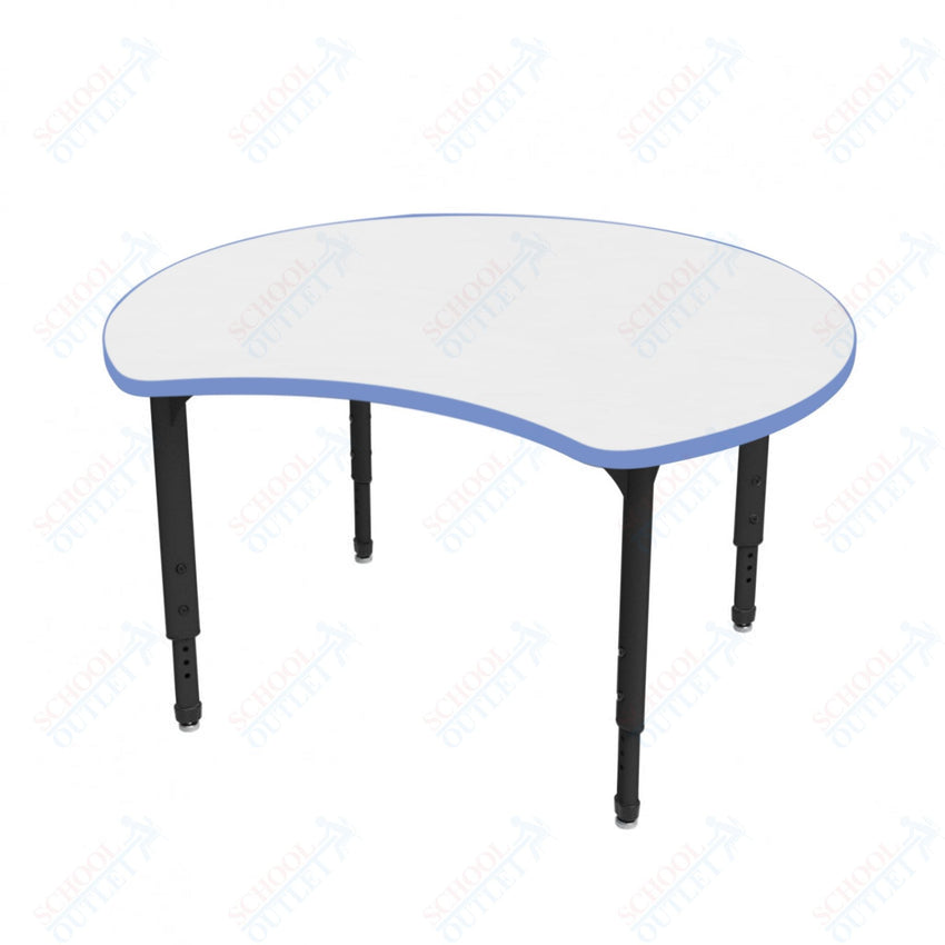 Marco Apex Series 48" Scoop Preschool Activity Table w/ Dry Erase HPL Top Adj Height 17" - 24" (38 - 2296 - DB) - SchoolOutlet