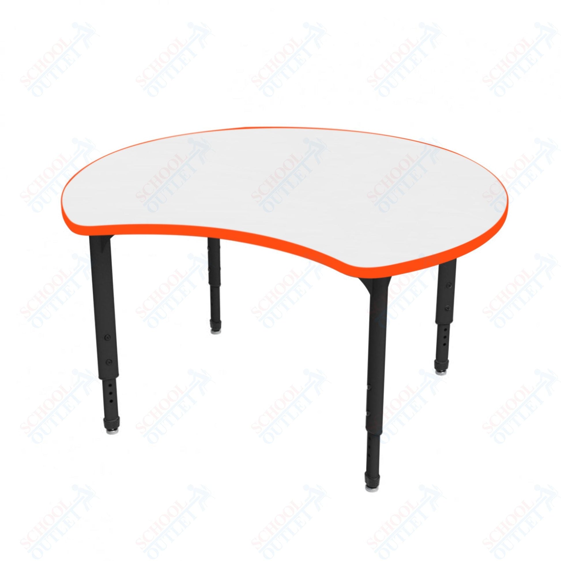 Marco Apex Series 48" Scoop Preschool Activity Table w/ Dry Erase HPL Top Adj Height 17" - 24" (38 - 2296 - DB) - SchoolOutlet