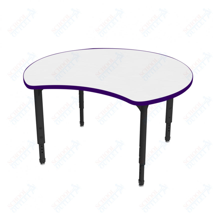 Marco Apex Series 48" Scoop Preschool Activity Table w/ Dry Erase HPL Top Adj Height 17" - 24" (38 - 2296 - DB) - SchoolOutlet