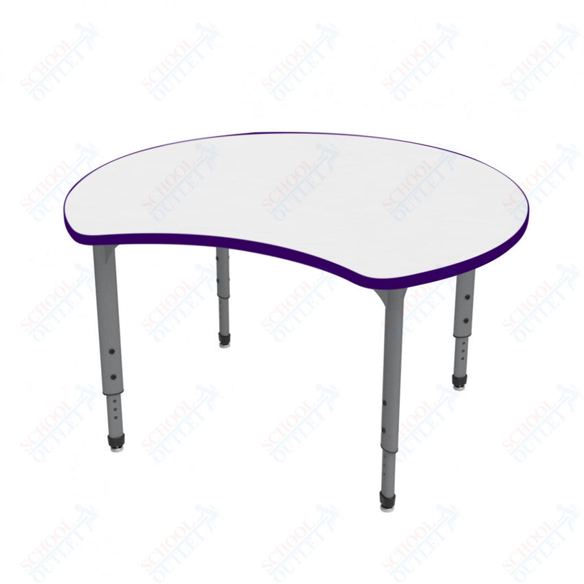 Marco Apex Series 48" Scoop Preschool Activity Table w/ Dry Erase HPL Top Adj Height 17" - 24" (38 - 2296 - DB) - SchoolOutlet
