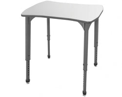 Marco Apex Series Contour Preschool Collaborative Desk w/ Dry Erase HPL Top 24" x 28" Adjustable Height 17"-24" (38-2310-DB)