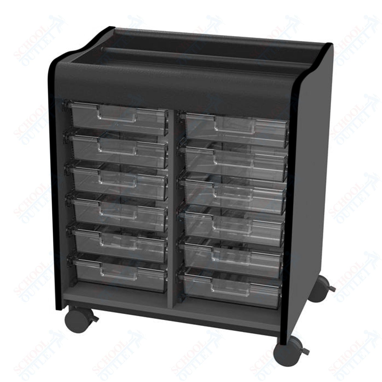 Marco Horizon Makerspace Mobile Storage Cart w/ 12 Trays (39 - 11002 - X) - SchoolOutlet