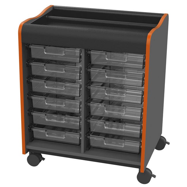 Marco Horizon Makerspace Mobile Storage Cart w/ 12 Trays (39 - 11002 - X) - SchoolOutlet