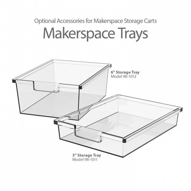 Marco Horizon Makerspace Mobile Storage Cart w/ 12 Trays (39 - 11002 - X) - SchoolOutlet