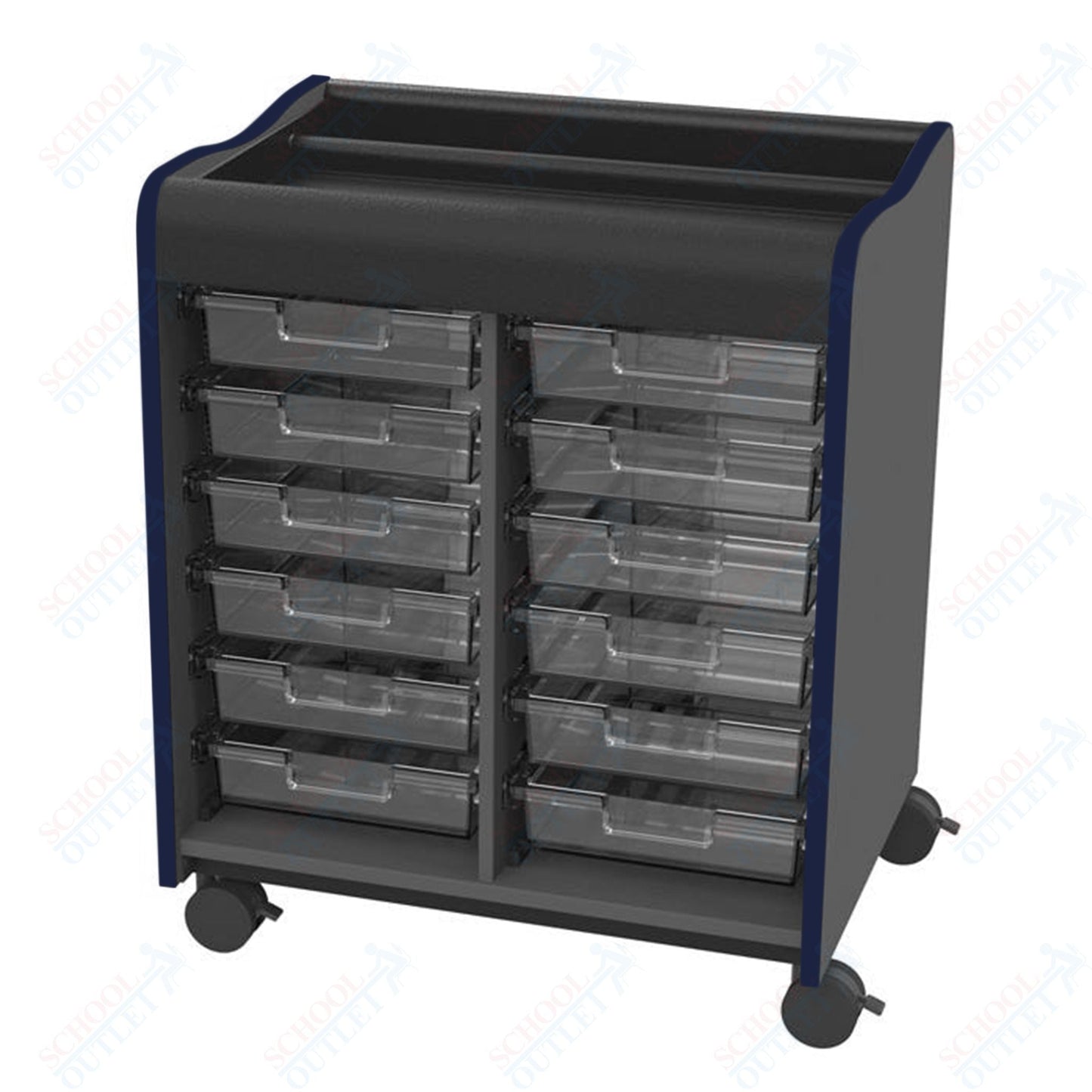 Marco Horizon Makerspace Mobile Storage Cart w/ 12 Trays (39 - 11002 - X) - SchoolOutlet
