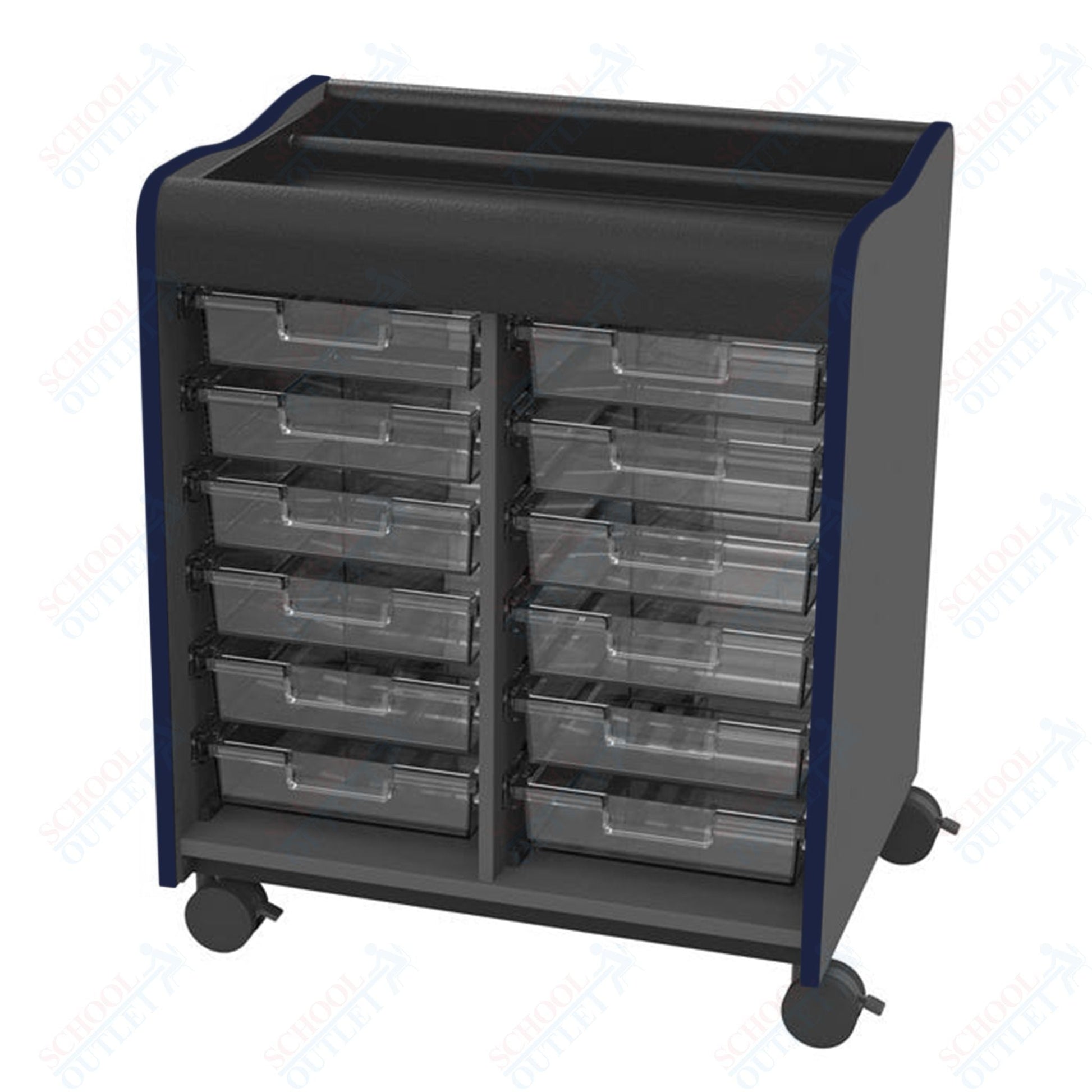 Marco Horizon Makerspace Mobile Storage Cart w/ 12 Trays (39 - 11002 - X) - SchoolOutlet