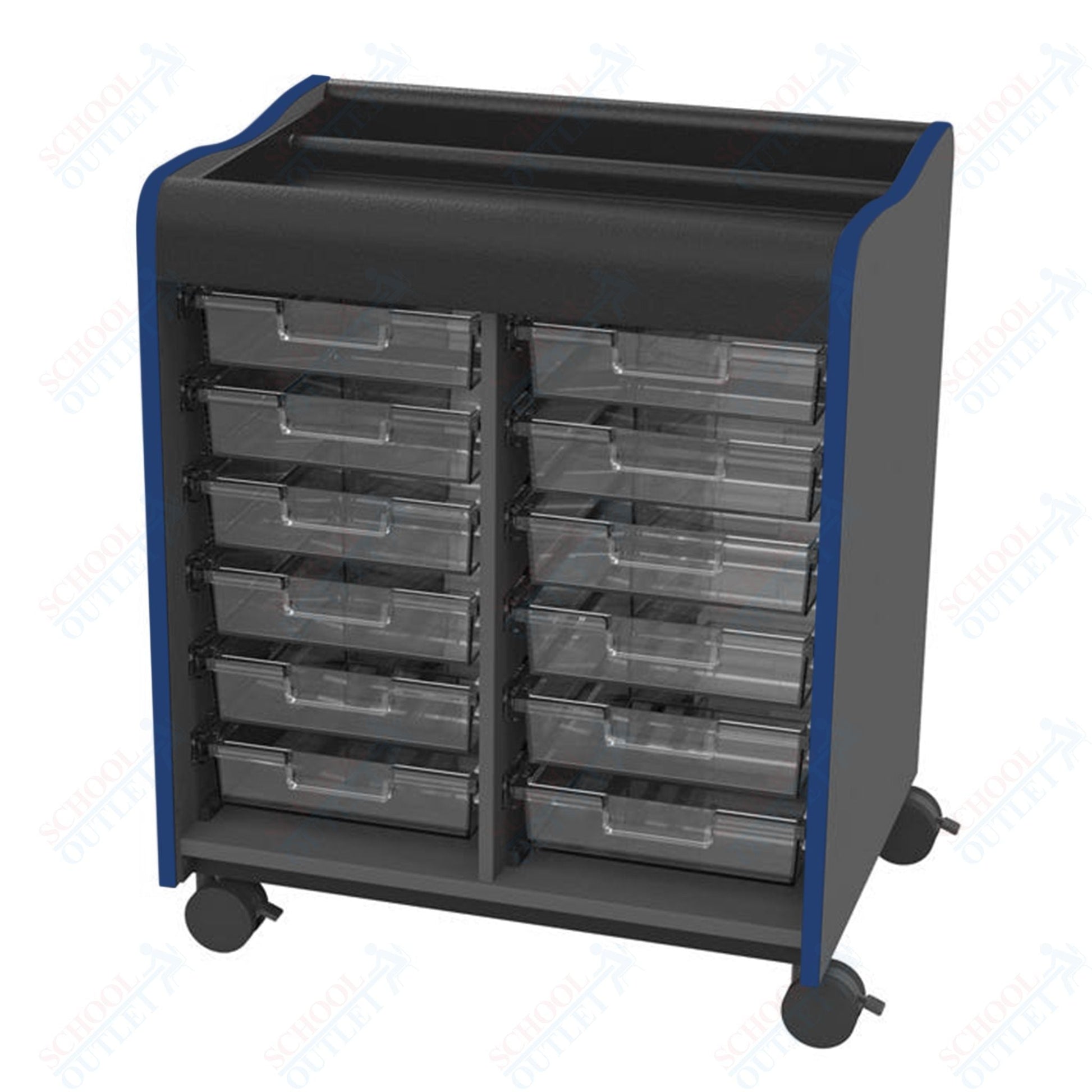 Marco Horizon Makerspace Mobile Storage Cart w/ 12 Trays (39 - 11002 - X) - SchoolOutlet