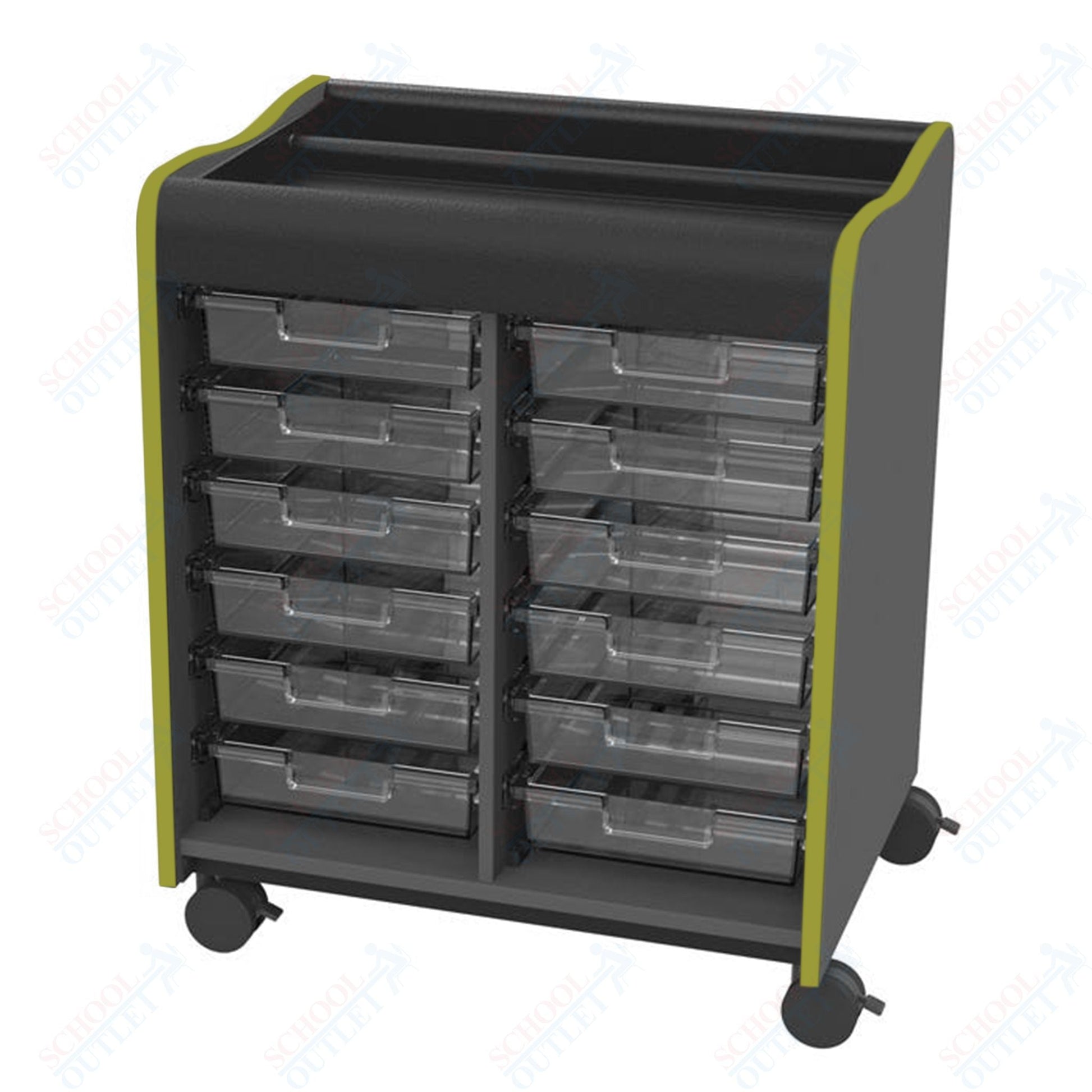 Marco Horizon Makerspace Mobile Storage Cart w/ 12 Trays (39 - 11002 - X) - SchoolOutlet