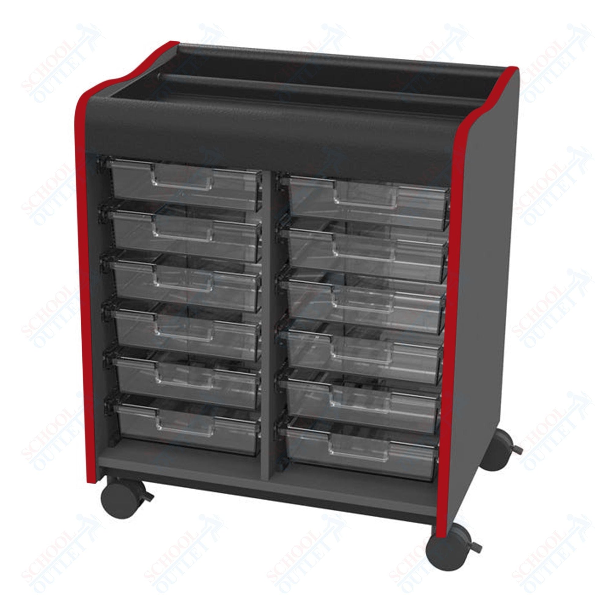 Marco Horizon Makerspace Mobile Storage Cart w/ 12 Trays (39 - 11002 - X) - SchoolOutlet
