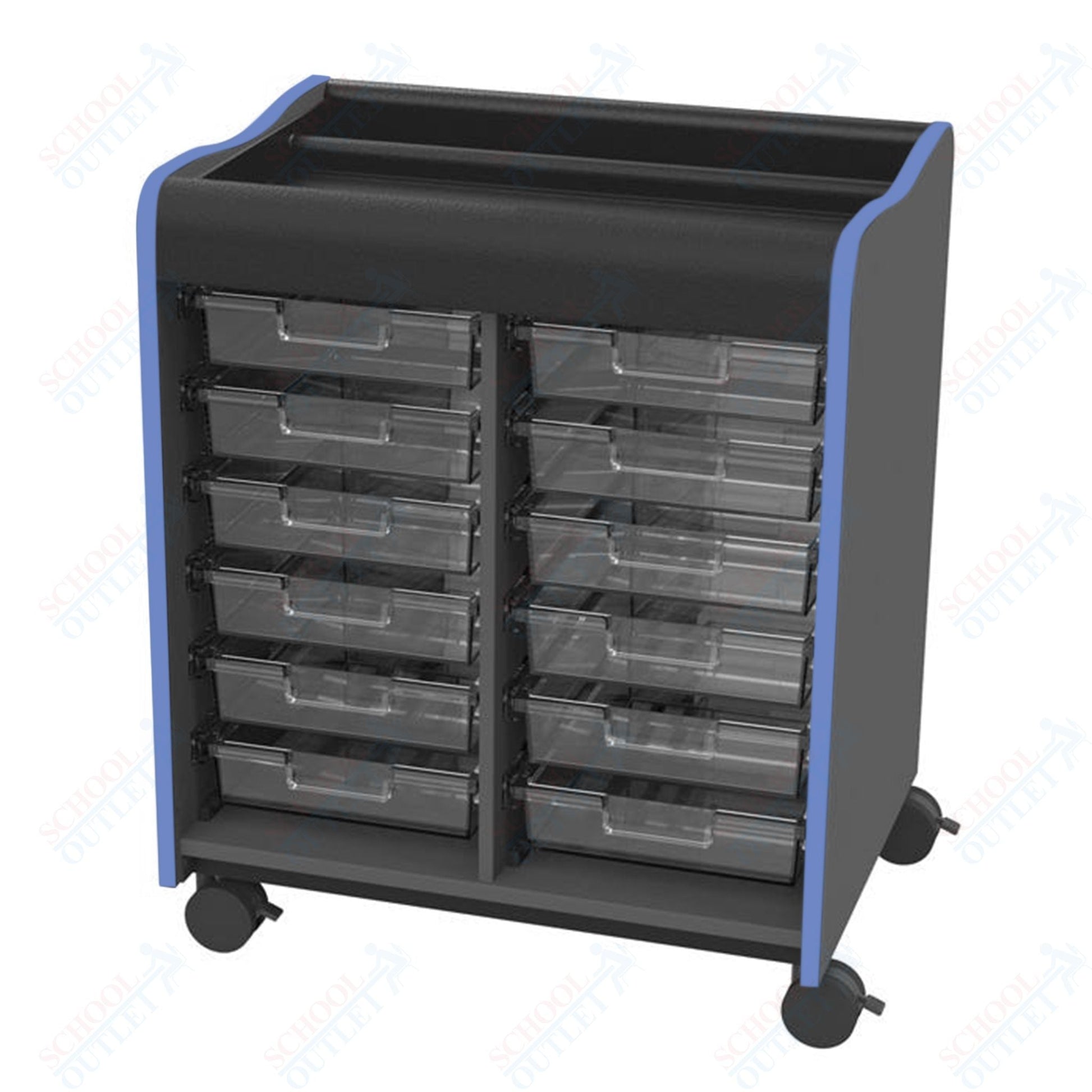 Marco Horizon Makerspace Mobile Storage Cart w/ 12 Trays (39 - 11002 - X) - SchoolOutlet