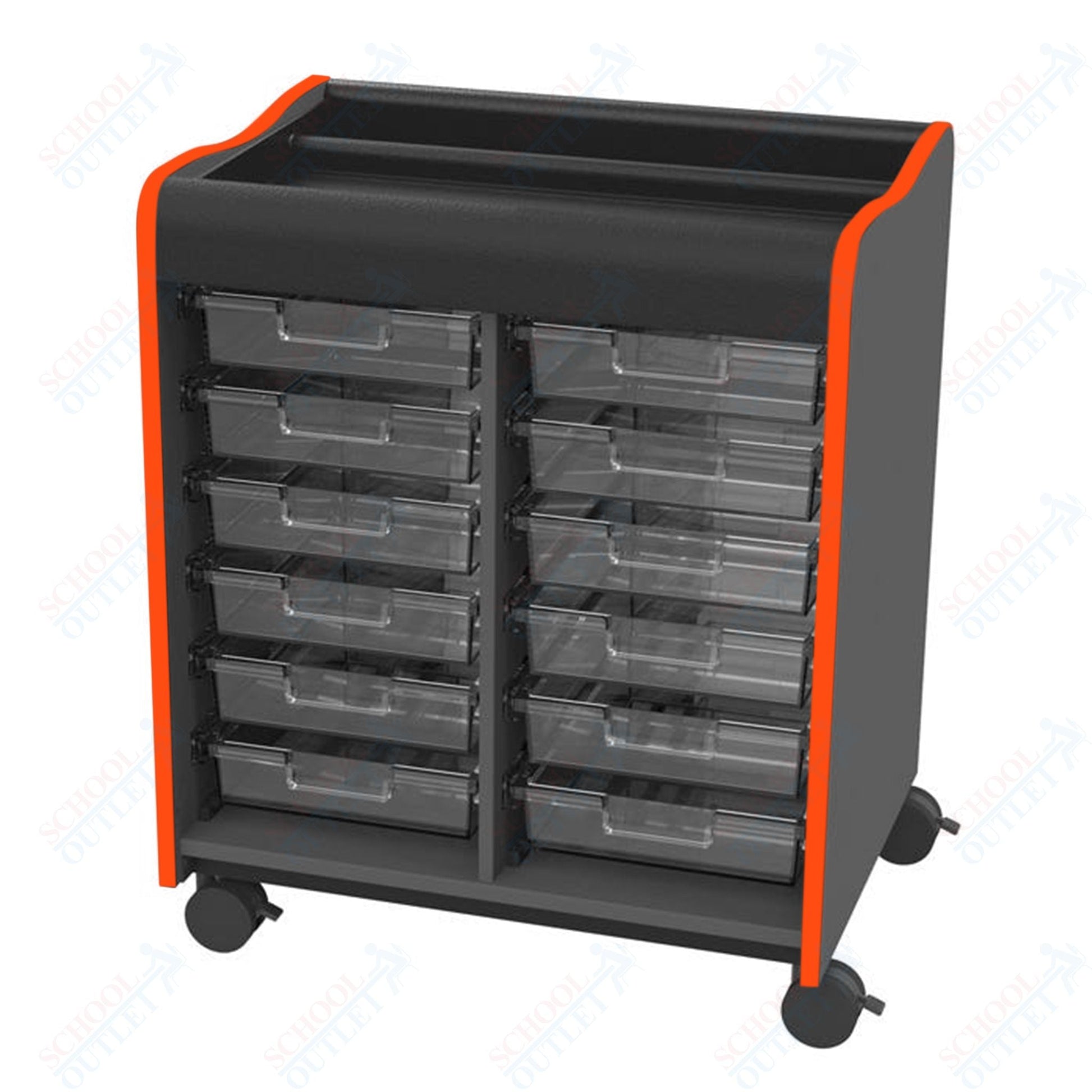 Marco Horizon Makerspace Mobile Storage Cart w/ 12 Trays (39 - 11002 - X) - SchoolOutlet