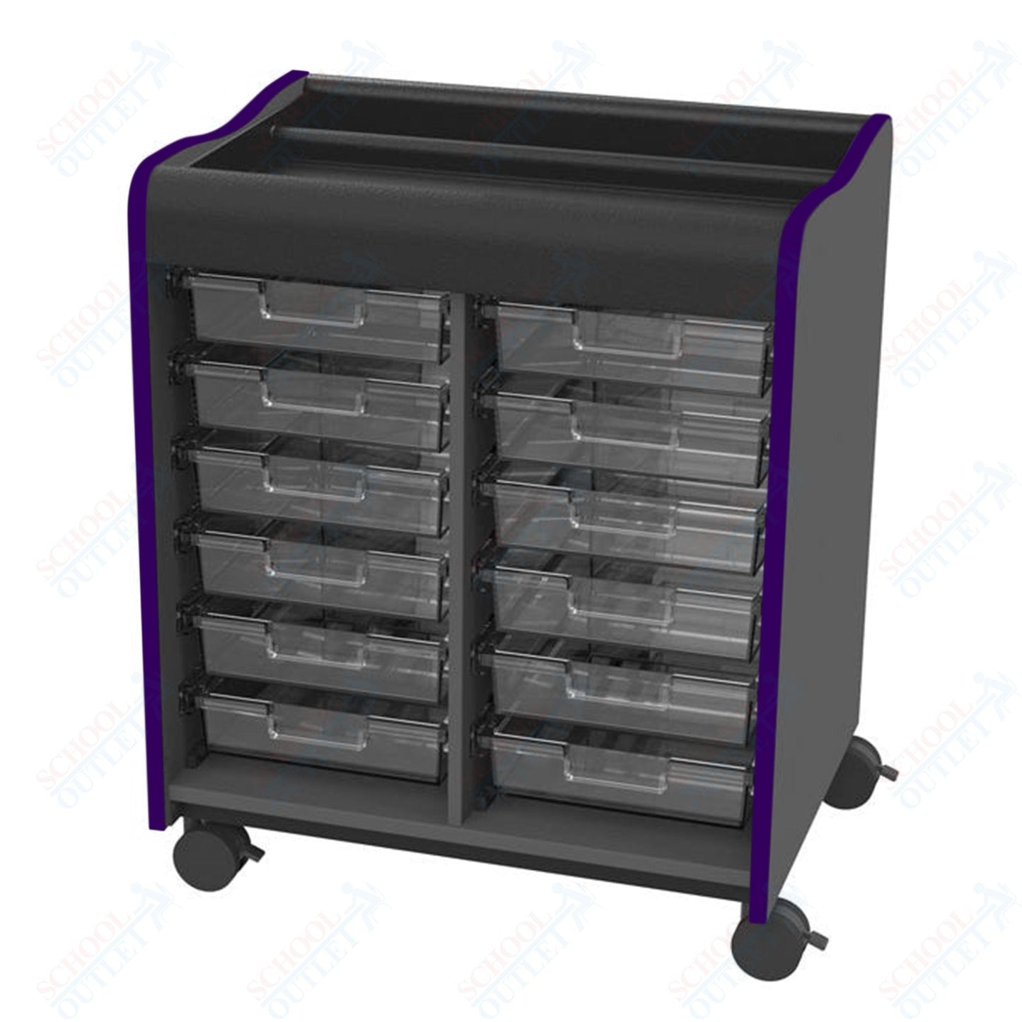 Marco Horizon Makerspace Mobile Storage Cart w/ 12 Trays (39 - 11002 - X) - SchoolOutlet
