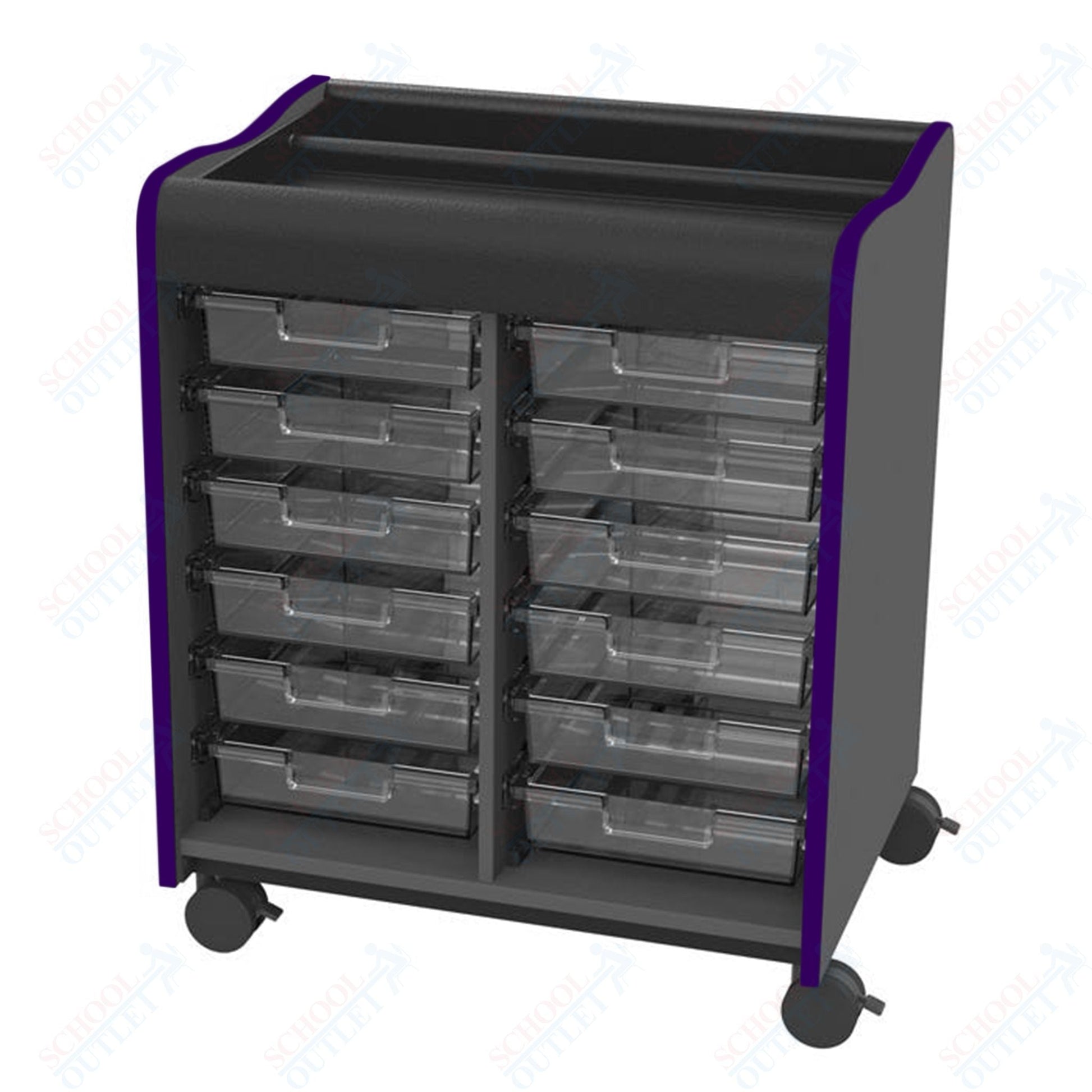 Marco Horizon Makerspace Mobile Storage Cart w/ 12 Trays (39 - 11002 - X) - SchoolOutlet