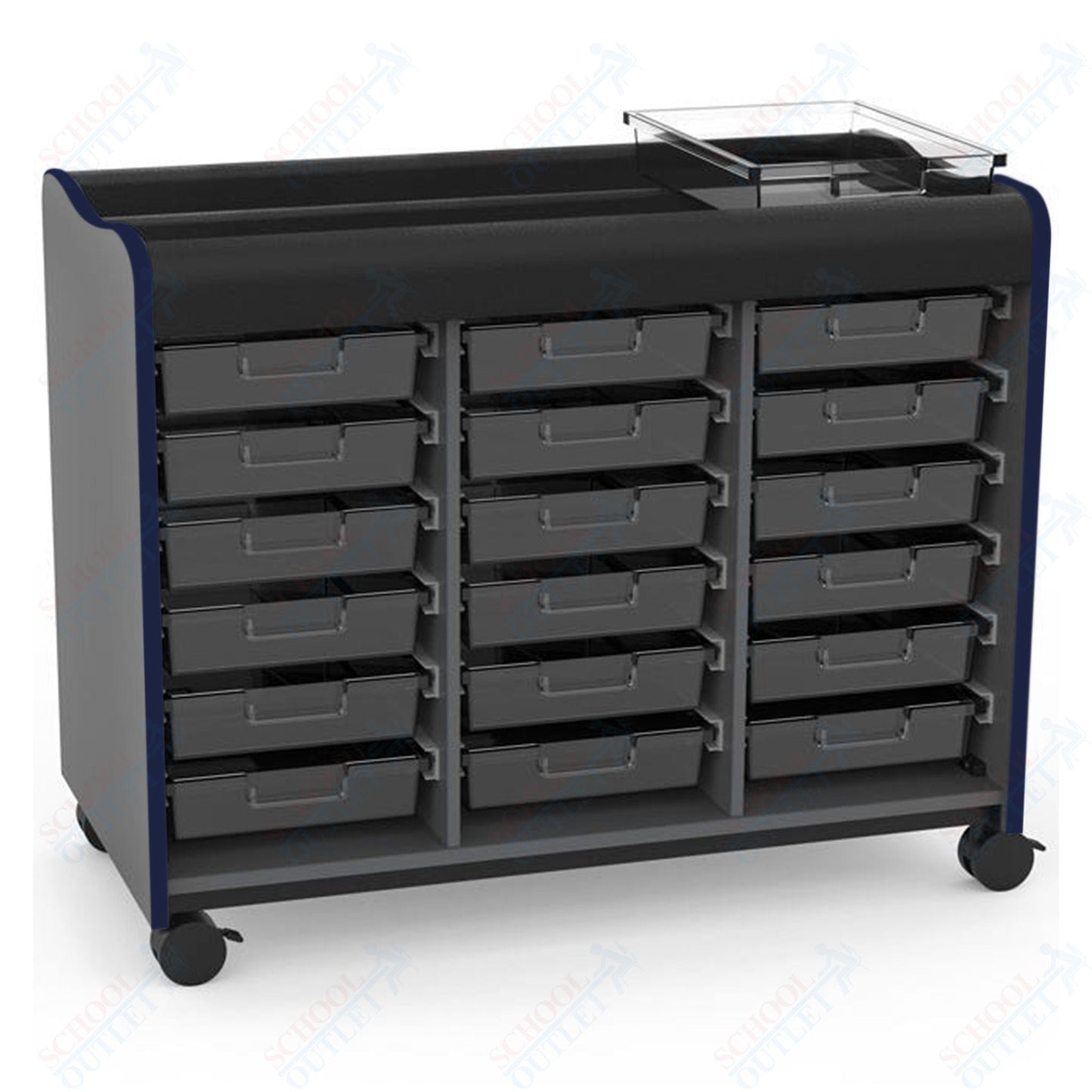 Marco Horizon Makerspace Mobile Storage Cart w/ 18 Trays (39 - 11003 - X) - SchoolOutlet