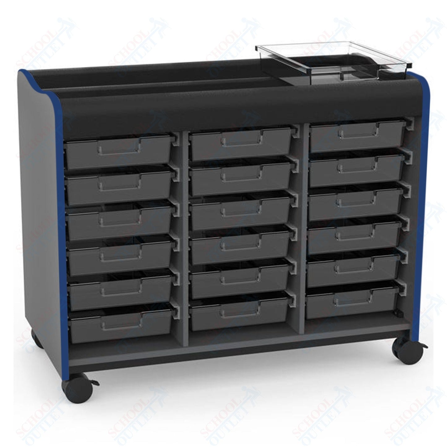 Marco Horizon Makerspace Mobile Storage Cart w/ 18 Trays (39 - 11003 - X) - SchoolOutlet