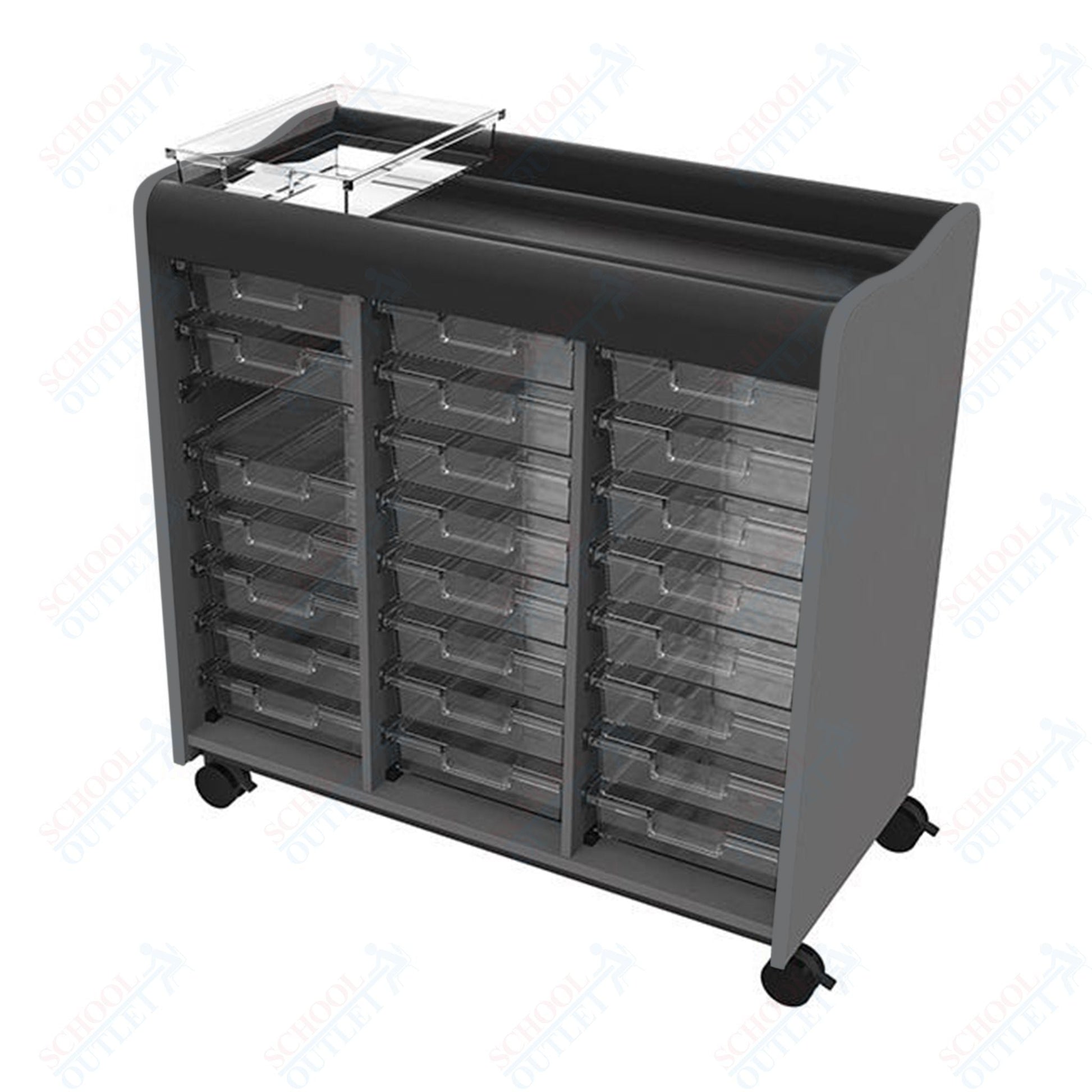 Marco Horizon Makerspace Mobile Storage Cart w/ 24 Trays (39 - 11004 - X) - SchoolOutlet