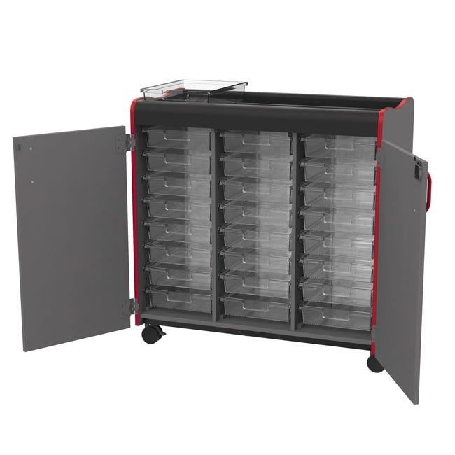 Marco Horizon Makerspace Mobile Storage Cart w/ 24 Trays (39 - 11004 - X) - SchoolOutlet