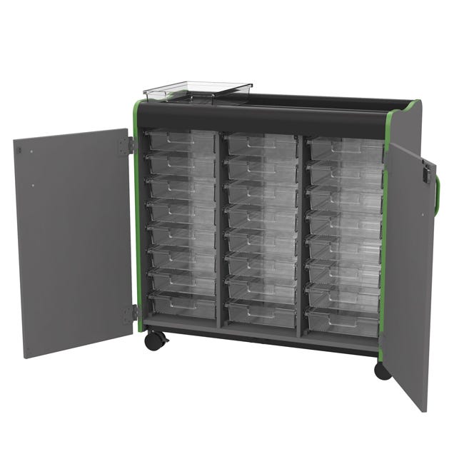 Marco Horizon Makerspace Mobile Storage Cart w/ 24 Trays (39 - 11004 - X) - SchoolOutlet