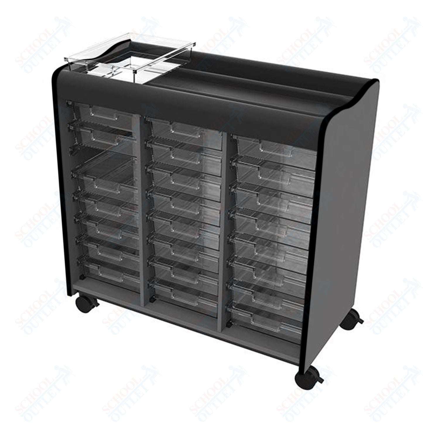 Marco Horizon Makerspace Mobile Storage Cart w/ 24 Trays (39 - 11004 - X) - SchoolOutlet