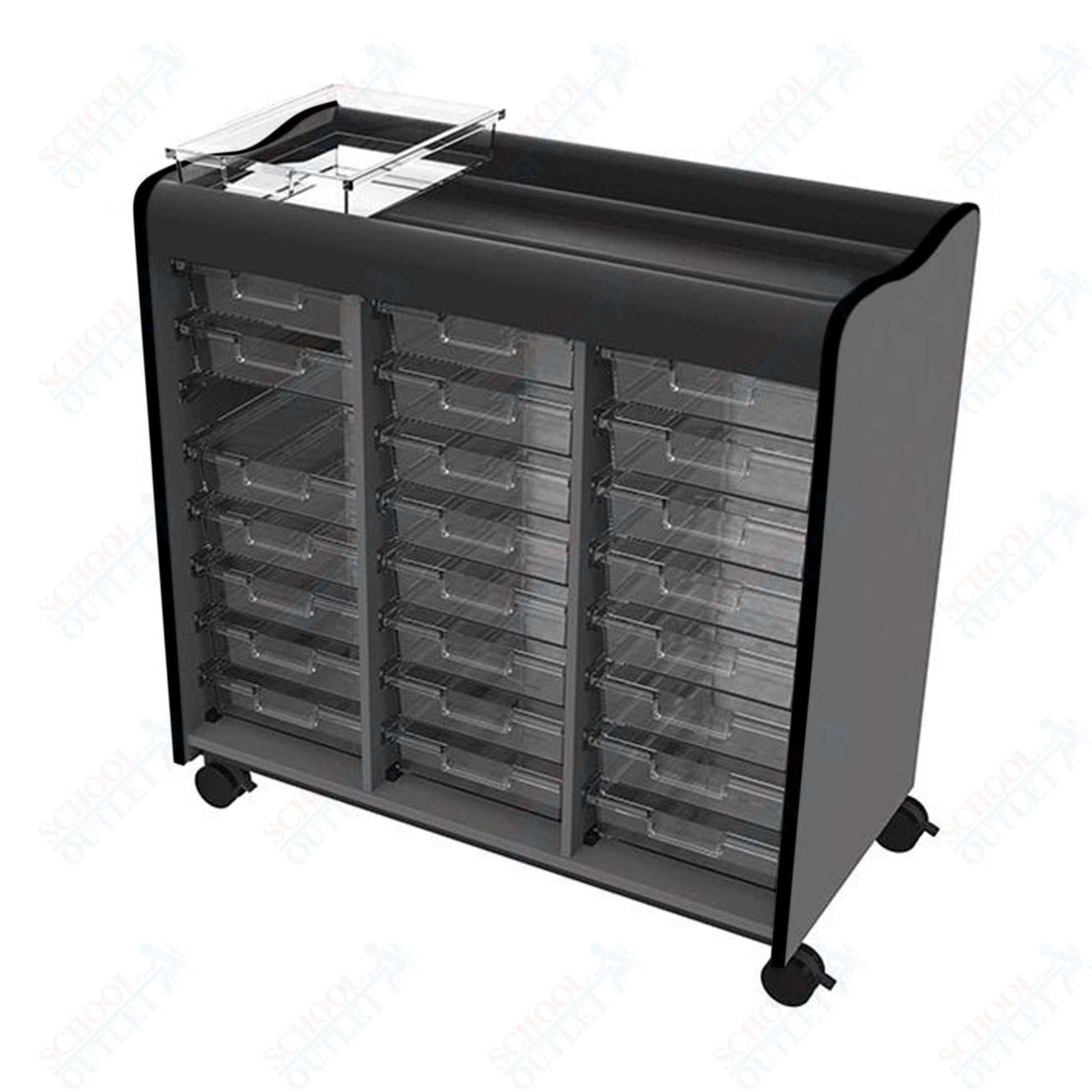 Marco Horizon Makerspace Mobile Storage Cart w/ 24 Trays (39 - 11004 - X) - SchoolOutlet