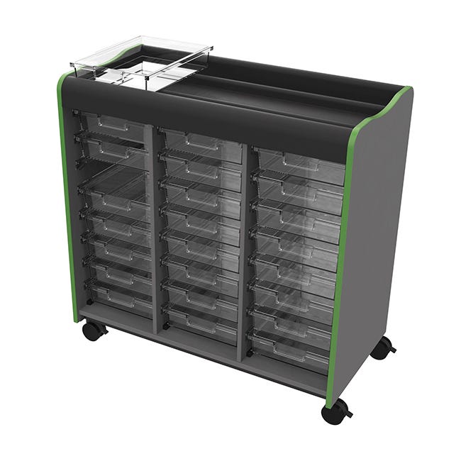 Marco Horizon Makerspace Mobile Storage Cart w/ 24 Trays (39 - 11004 - X) - SchoolOutlet