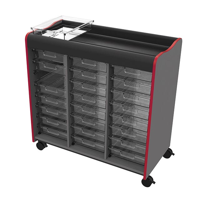 Marco Horizon Makerspace Mobile Storage Cart w/ 24 Trays (39 - 11004 - X) - SchoolOutlet