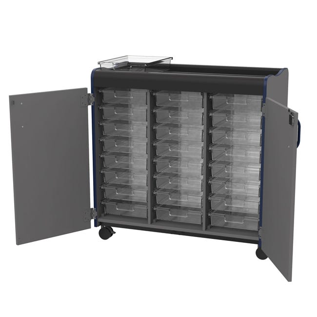 Marco Horizon Makerspace Mobile Storage Cart w/ 24 Trays (39 - 11004 - X) - SchoolOutlet