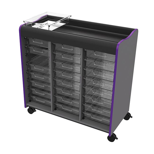 Marco Horizon Makerspace Mobile Storage Cart w/ 24 Trays (39 - 11004 - X) - SchoolOutlet